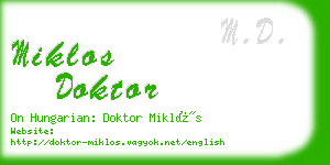 miklos doktor business card